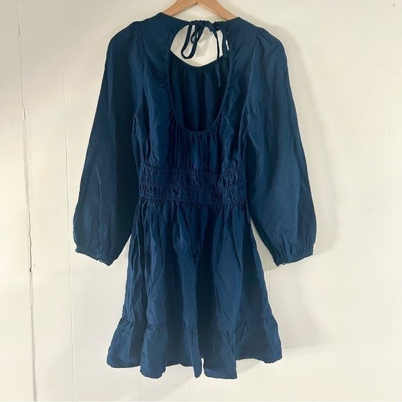 Madewell Sophia Open-Back Mini Dress in Deep Indigo sz XS - Picture 4 of 5
